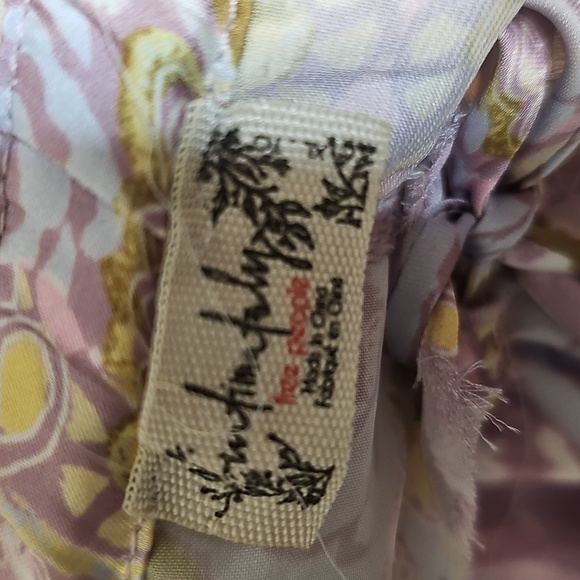 Free People XL Dreamy Days Wide Leg Lounge Pants Lilac Rose Print Floral Satin - Picture 5 of 9